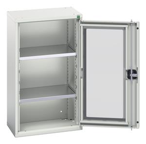 Verso Glazed Clear View Storage Cupboards for Tools with Shelves Verso 525W x 350D x 900H Window Cupboard 2 Shelves